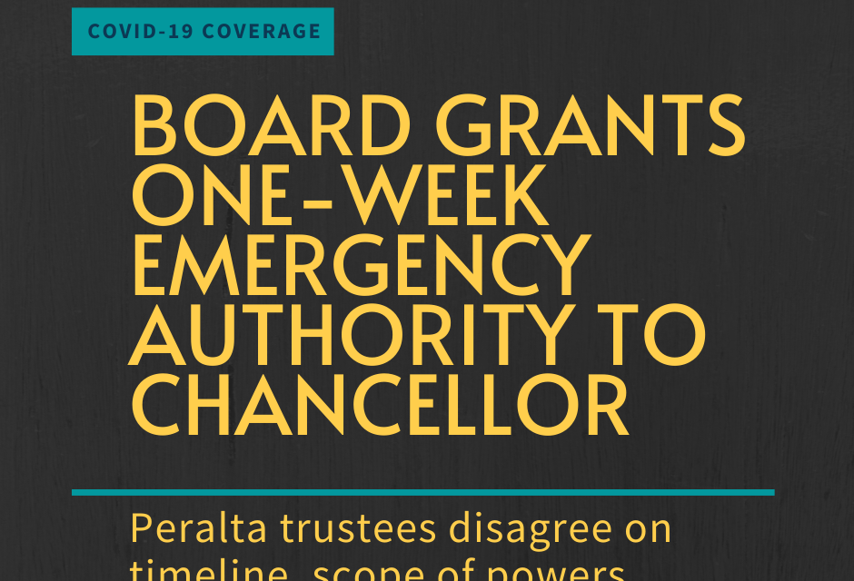 Board grants one-week emergency authority to chancellor