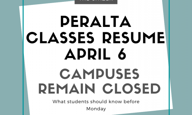 Peralta classes resume April 6, campuses remain closed