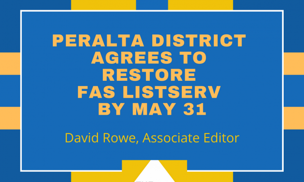 Peralta District Agrees to Restore FAS Listserv by May 31 