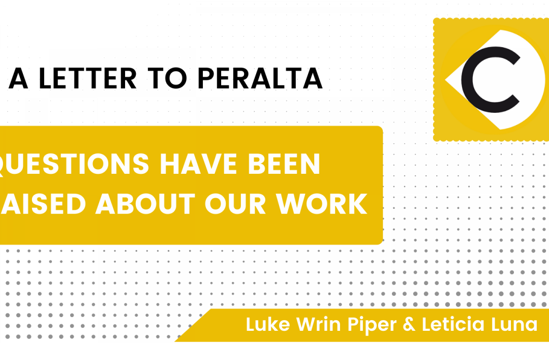 A Letter to Peralta