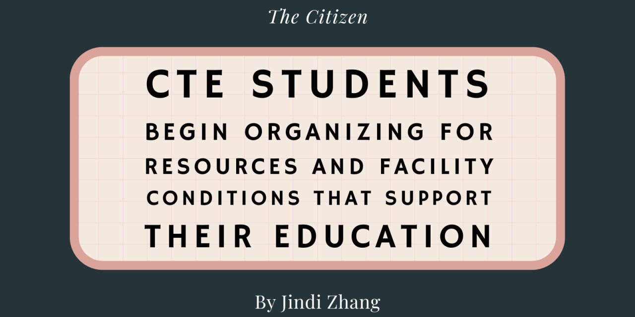 CTE Students Begin Organizing for Resources and Facility Conditions that Support Their Education